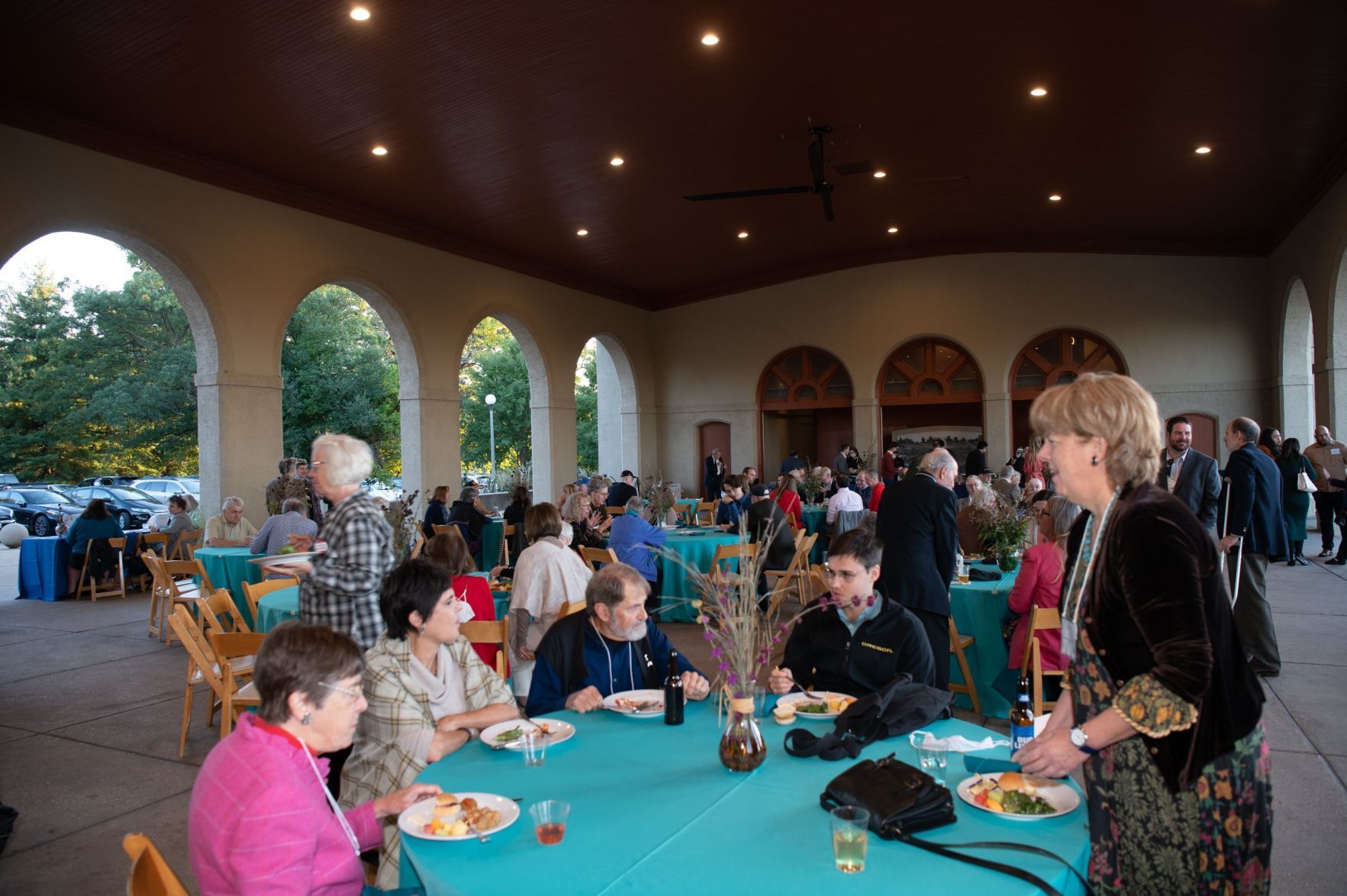 Guests mingle